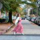 AliceAnne Loftus crossing the street