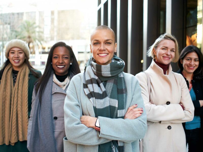 Group of 5 women smiling