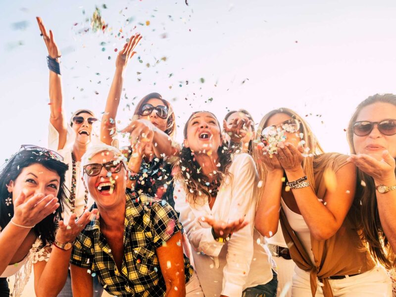 Group of women celebrating success