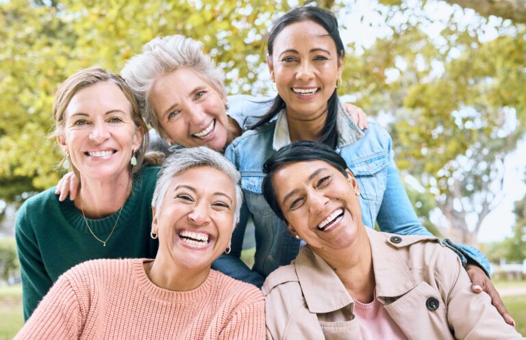 Women expressing gratitude